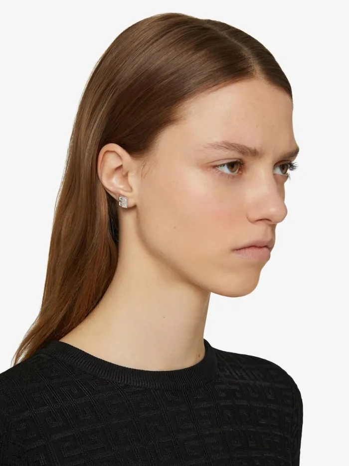 4g Earrings In Metal Silvery Men Givenchy Jewelry