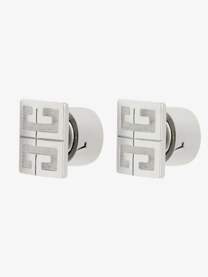 4g Earrings In Metal Silvery Men Givenchy Jewelry