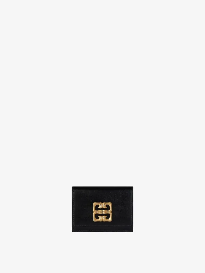 4g Liquid Card Holder In Box Leather Black Women Givenchy Wallets and Card Holders