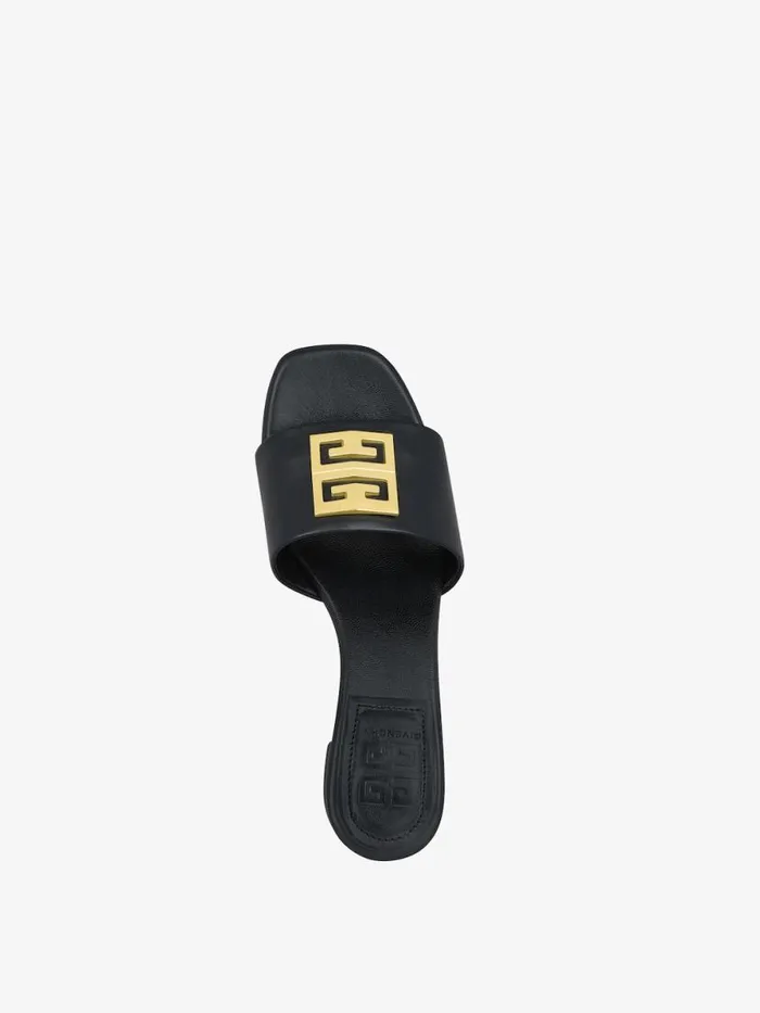 4g Mules In Leather Black Women Givenchy Slides and Sandals