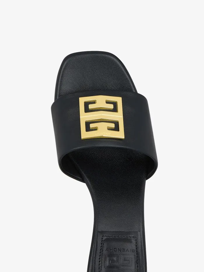4g Mules In Leather Black Women Givenchy Slides and Sandals