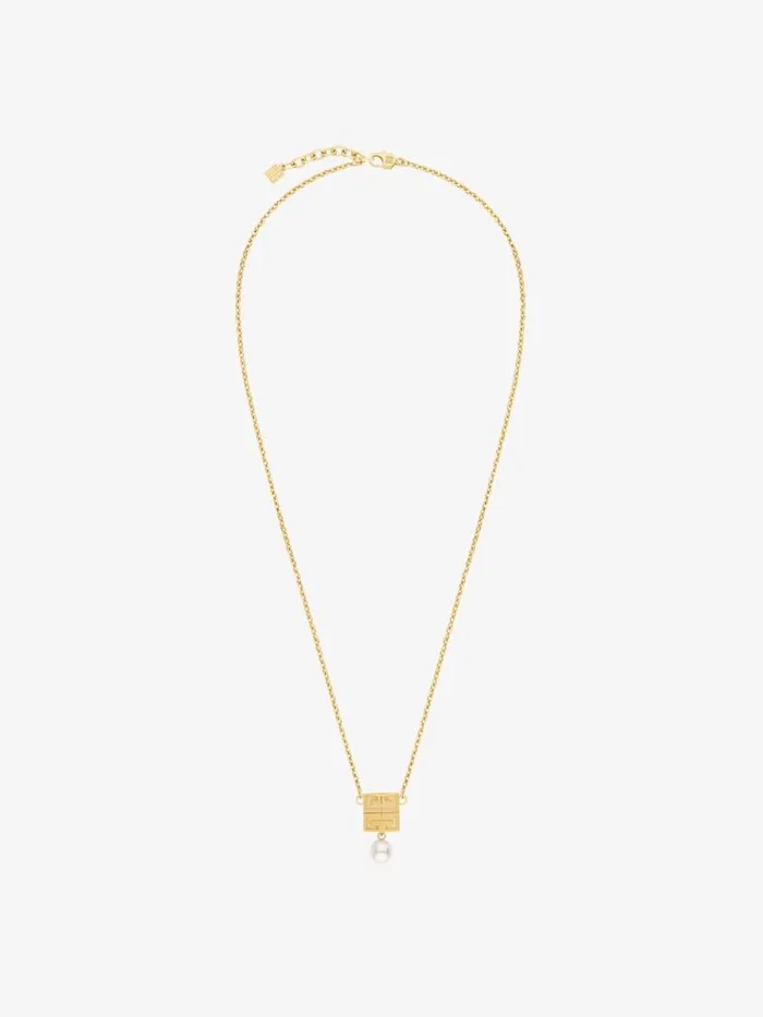 4g Necklace In Metal With Pearl Golden Yellow Women Givenchy Jewelry