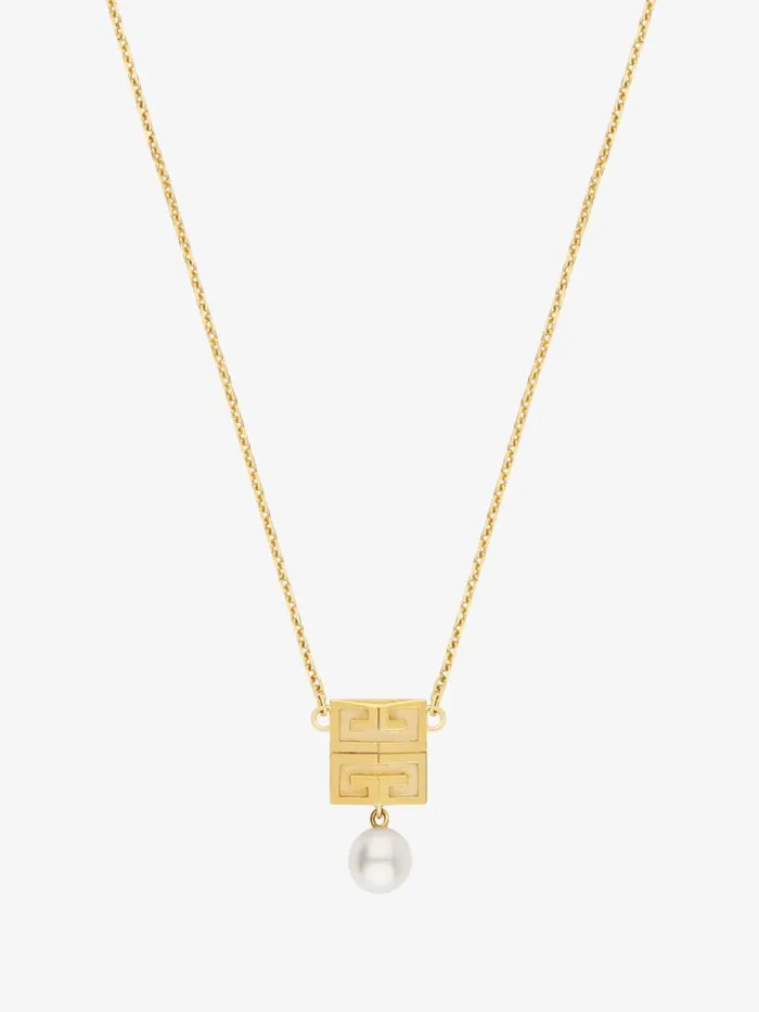 4g Necklace In Metal With Pearl Golden Yellow Women Givenchy Jewelry
