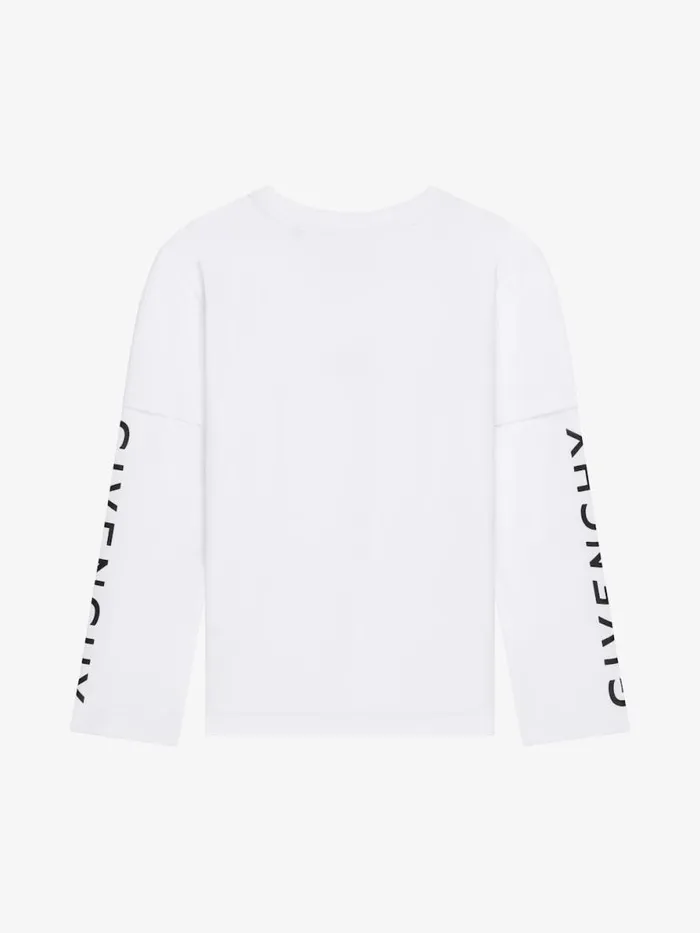4g Overlapped TShirt In Cotton White Kids Givenchy