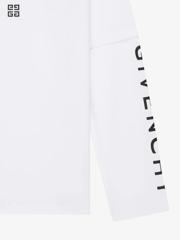 4g Overlapped TShirt In Cotton White Kids Givenchy