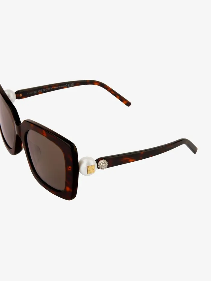 4g Pearl Sunglasses In Acetate With Crystals Dark Havanna Women Givenchy Sunglasses