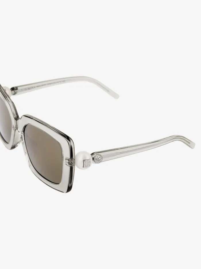 4g Pearl Sunglasses In Acetate With Crystals Light Grey Women Givenchy Sunglasses