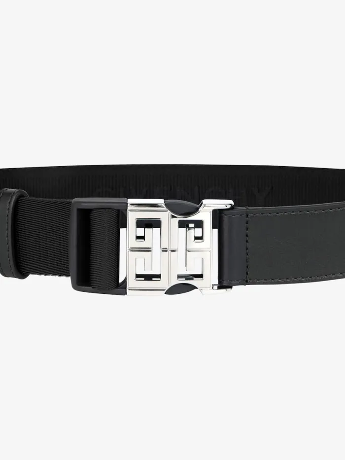 4g Release Buckle Belt In Leather And Webbing Black Men Givenchy Belts