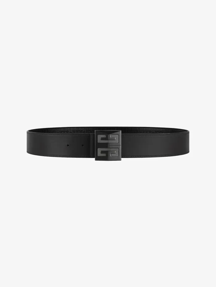 4g Reversible Belt In Micro 4g Leather Black Men Givenchy Belts