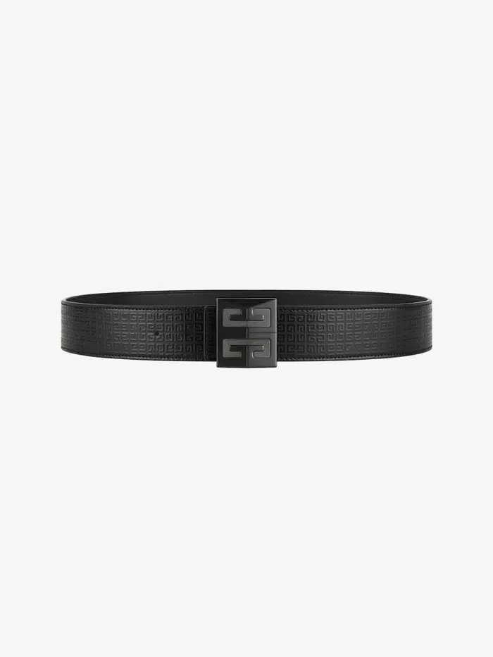 4g Reversible Belt In Micro 4g Leather Black Men Givenchy Belts