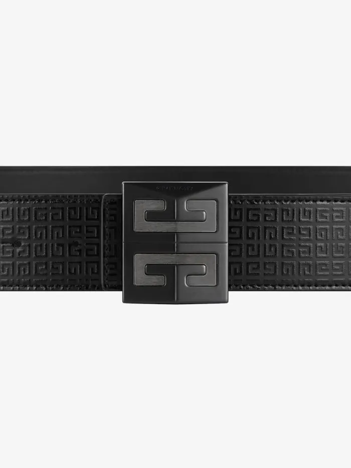 4g Reversible Belt In Micro 4g Leather Black Men Givenchy Belts