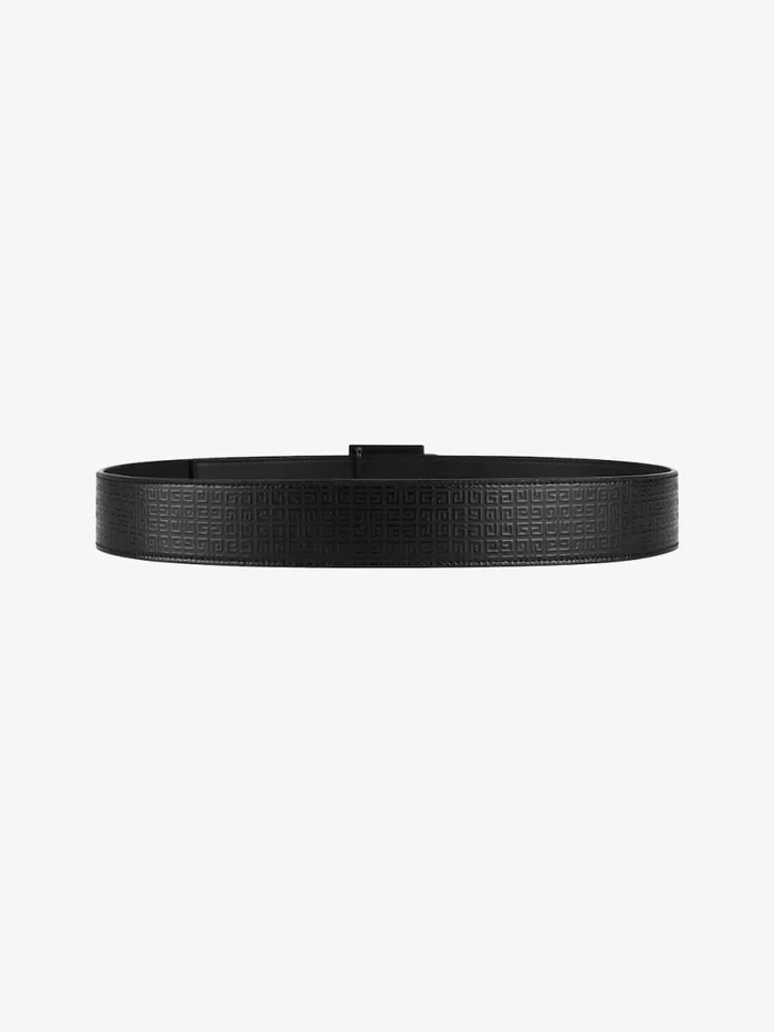 4g Reversible Belt In Micro 4g Leather Black Men Givenchy Belts