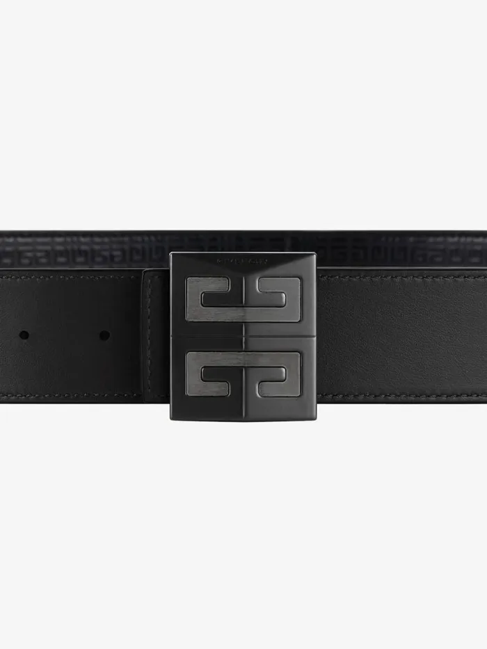 4g Reversible Belt In Micro 4g Leather Black Men Givenchy Belts