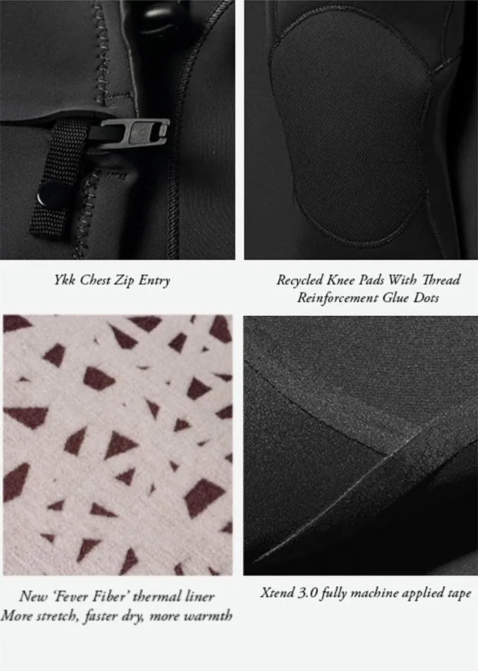 7 Seas 32 Full Chest Zip Wetsuit Dark Slate Men Vissla Wetsuits
