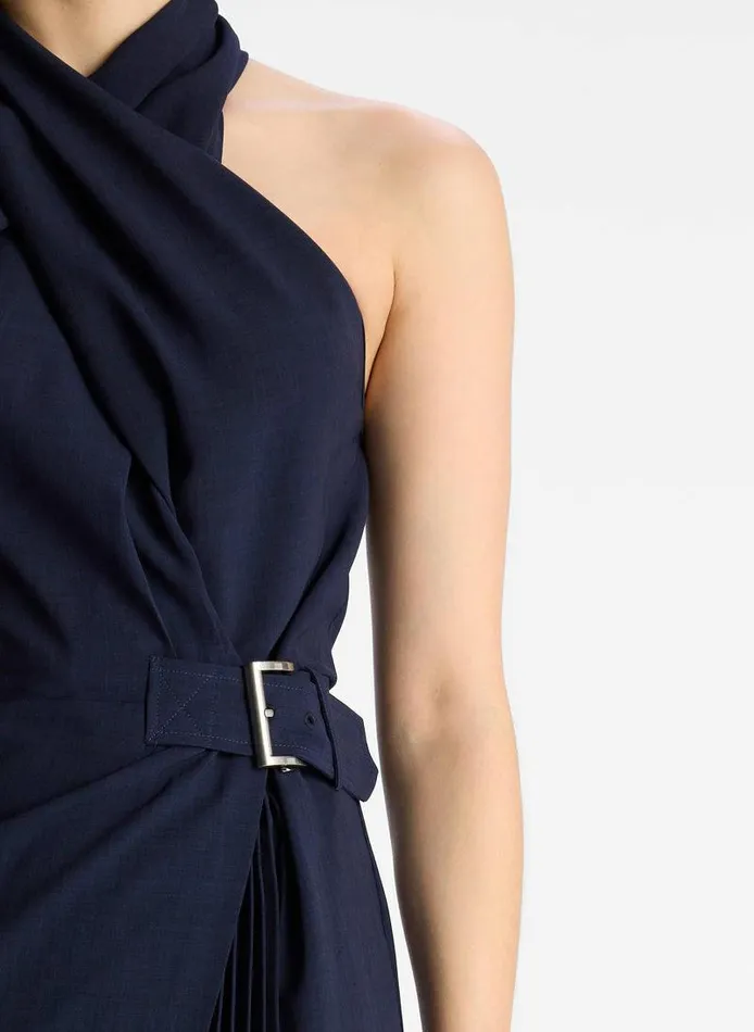Accessories Women ALC Fiona Pleated Midi Dress Evening Blue Accessories Women ALC Fiona Pleated Midi Dress Evening Blue