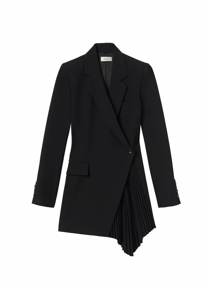 Accessories Women ALC Juliet Pleated Blazer Dress Black Accessories Women ALC Juliet Pleated Blazer Dress Black