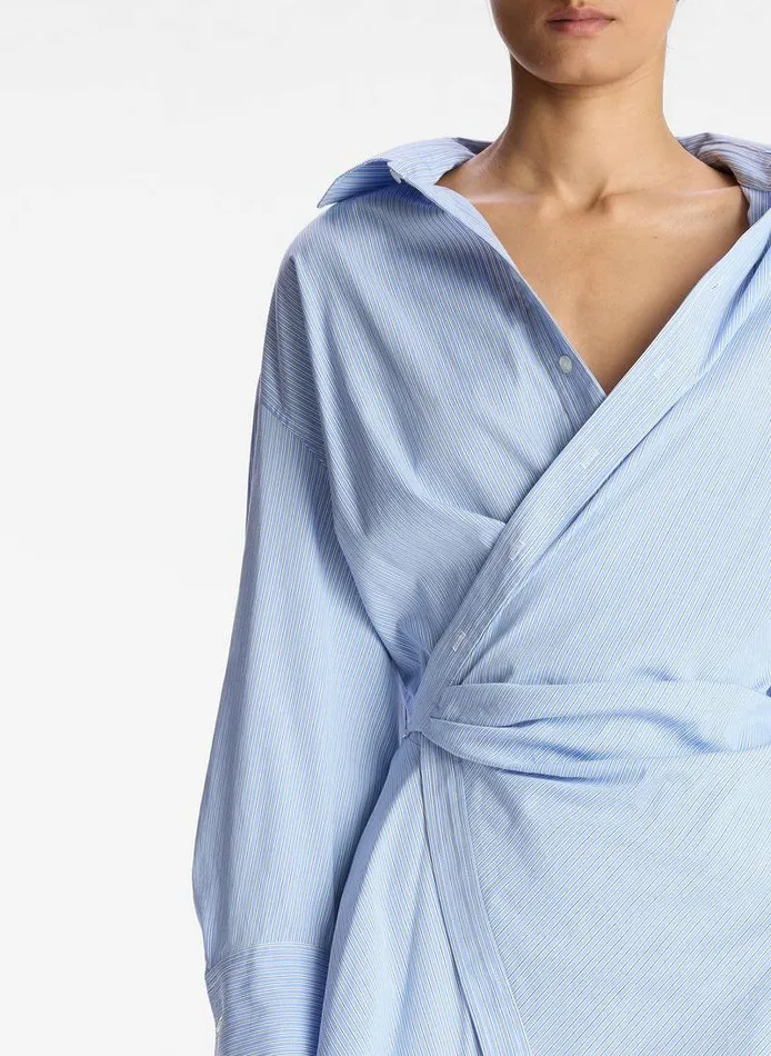 Accessories Women ALC Madison Wrap Mini Dress Chelsea Bluewhite Accessories Women ALC Madison Wrap Mini Dress Chelsea Bluewhite