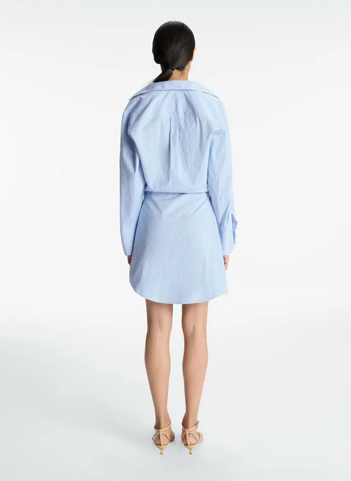 Accessories Women ALC Madison Wrap Mini Dress Chelsea Bluewhite Accessories Women ALC Madison Wrap Mini Dress Chelsea Bluewhite