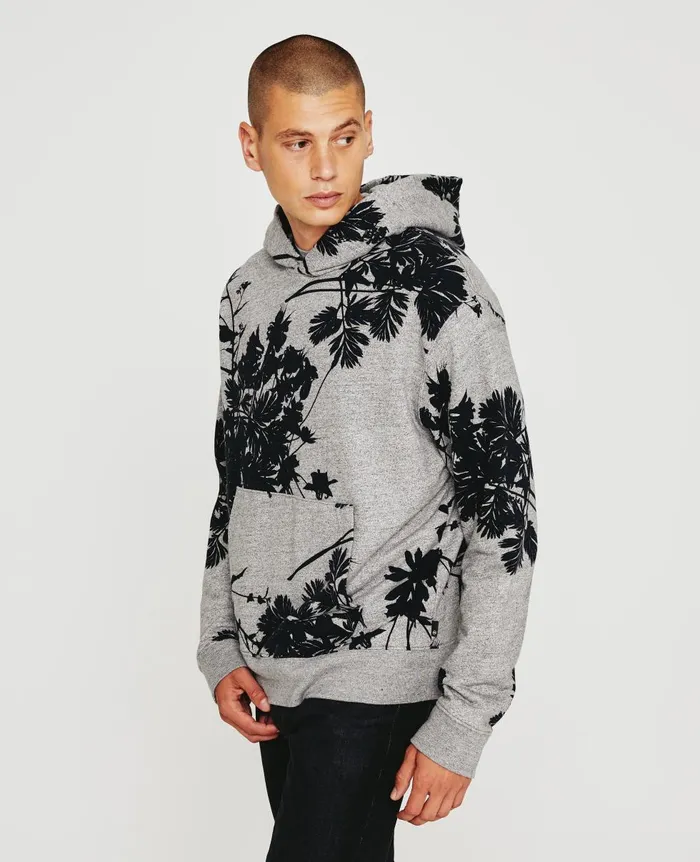 AG Jeans Arc Hoodie Bold Flower Heather Grey Multi Men Sweatshirts AG Jeans Arc Hoodie Bold Flower Heather Grey Multi Men Sweatshirts