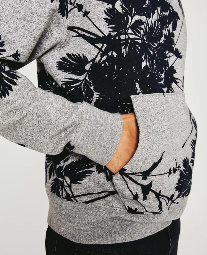 AG Jeans Arc Hoodie Bold Flower Heather Grey Multi Men Sweatshirts AG Jeans Arc Hoodie Bold Flower Heather Grey Multi Men Sweatshirts