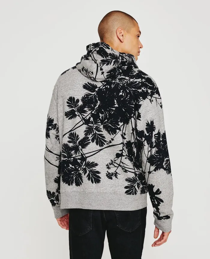 AG Jeans Arc Hoodie Bold Flower Heather Grey Multi Men Sweatshirts AG Jeans Arc Hoodie Bold Flower Heather Grey Multi Men Sweatshirts