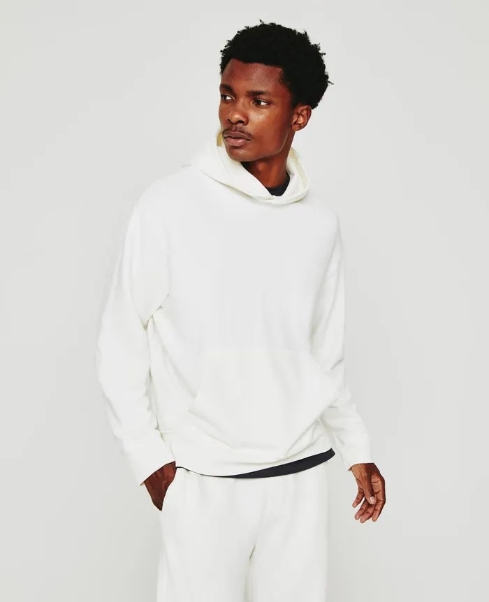 AG Jeans Arc Hoodie Ivory Dust Men Sweatshirts