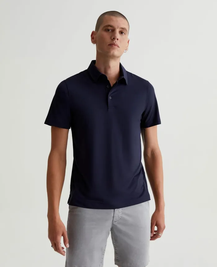 AG Jeans Bryce Polo Deep Navy Men Polos