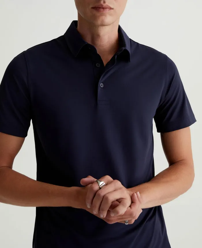 AG Jeans Bryce Polo Deep Navy Men Polos AG Jeans Bryce Polo Deep Navy Men Polos