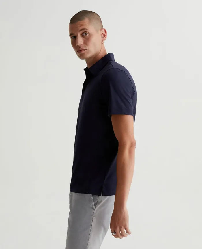 AG Jeans Bryce Polo Deep Navy Men Polos AG Jeans Bryce Polo Deep Navy Men Polos