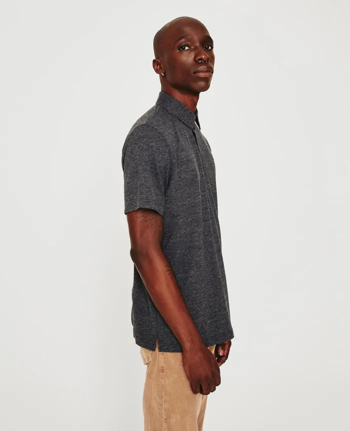 AG Jeans Bryce Polo Heather Charcoal Men Polos AG Jeans Bryce Polo Heather Charcoal Men Polos