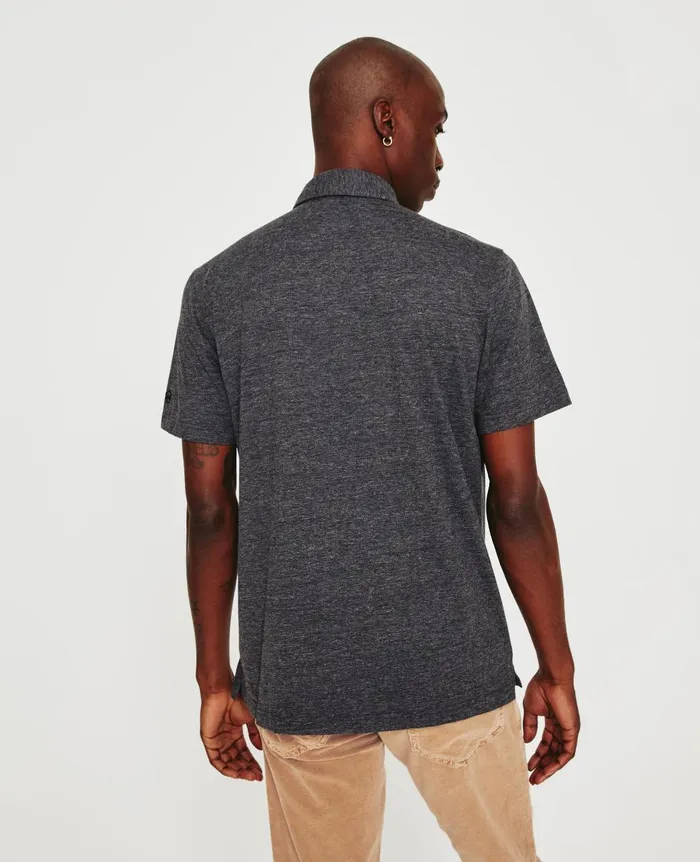 AG Jeans Bryce Polo Heather Charcoal Men Polos AG Jeans Bryce Polo Heather Charcoal Men Polos