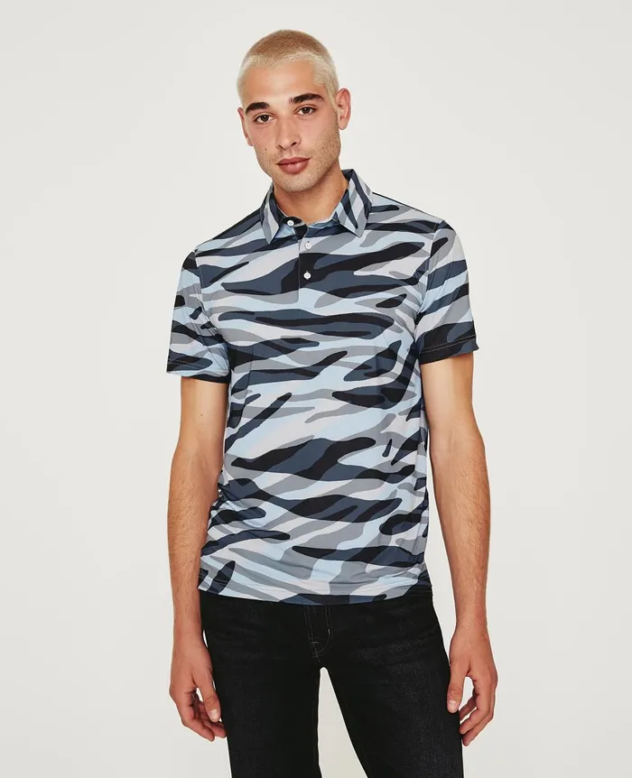 AG Jeans Bryce Polo Water Zebra Men Polos