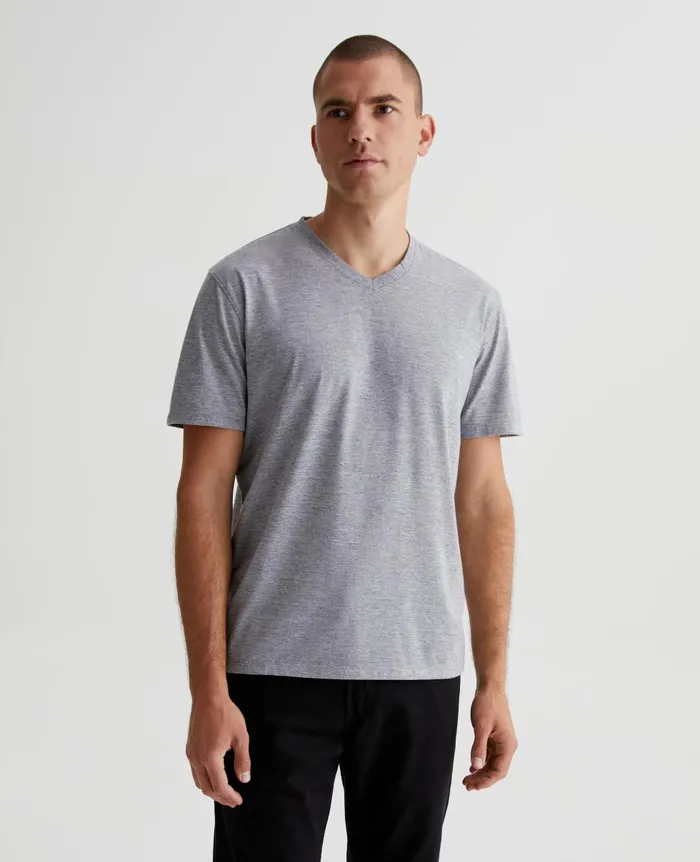 AG Jeans Bryce Vee Heather Grey Men Tees