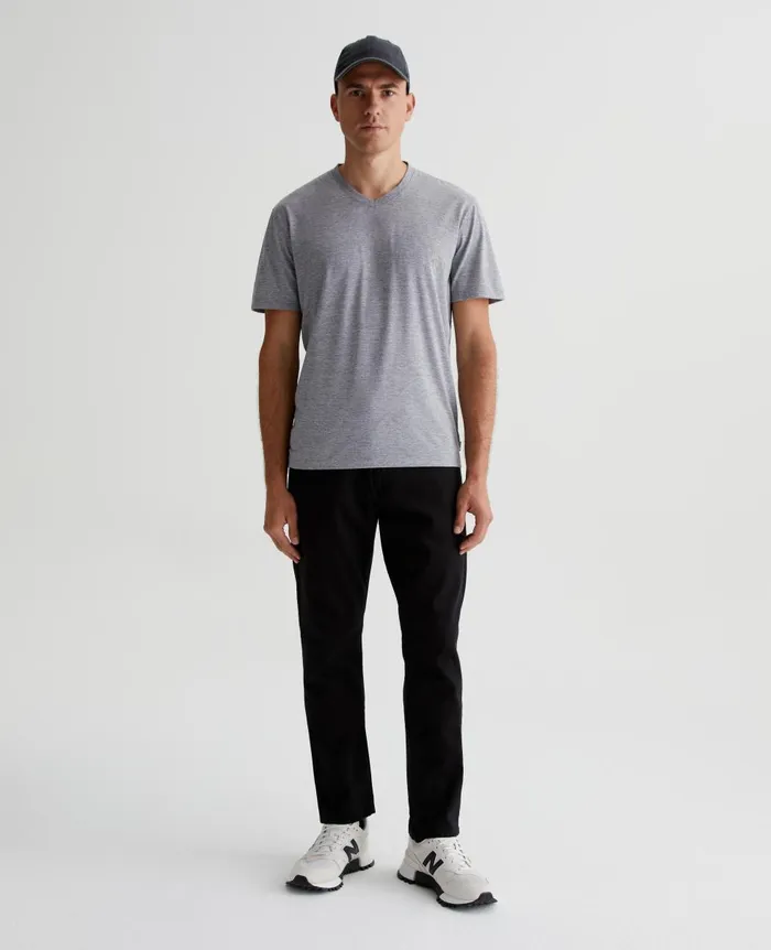 AG Jeans Bryce Vee Heather Grey Men Tees AG Jeans Bryce Vee Heather Grey Men Tees
