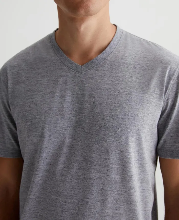 AG Jeans Bryce Vee Heather Grey Men Tees AG Jeans Bryce Vee Heather Grey Men Tees