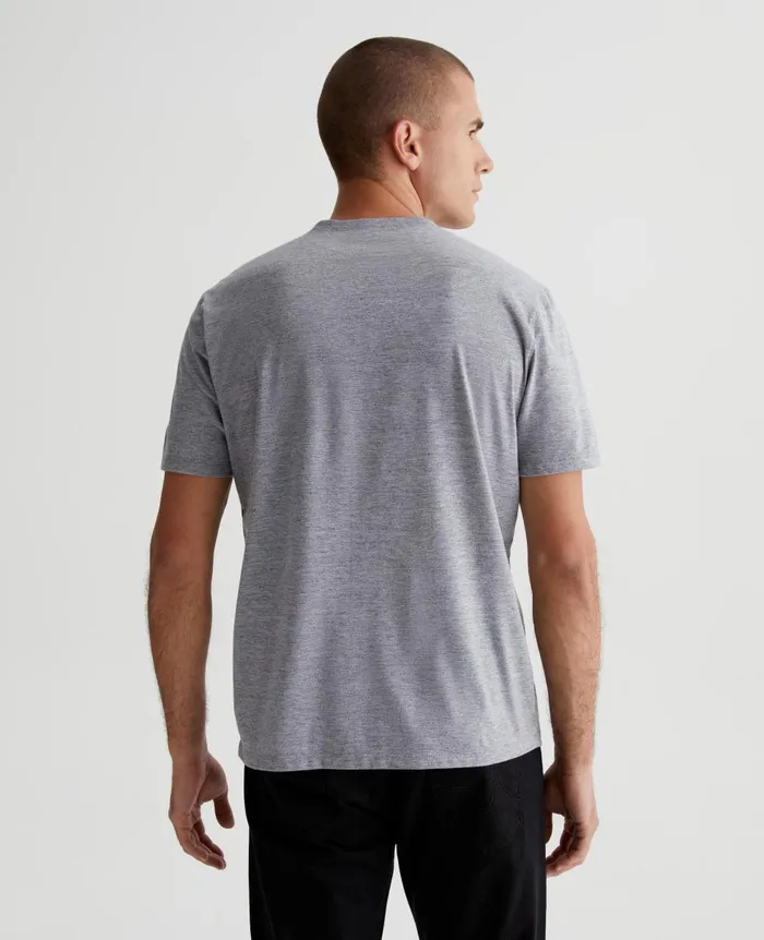 AG Jeans Bryce Vee Heather Grey Men Tees AG Jeans Bryce Vee Heather Grey Men Tees