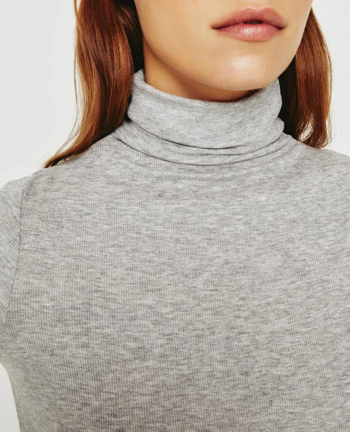 AG Jeans Chels Turtleneck Heather Grey Women Tops and Shirts AG Jeans Chels Turtleneck Heather Grey Women Tops and Shirts