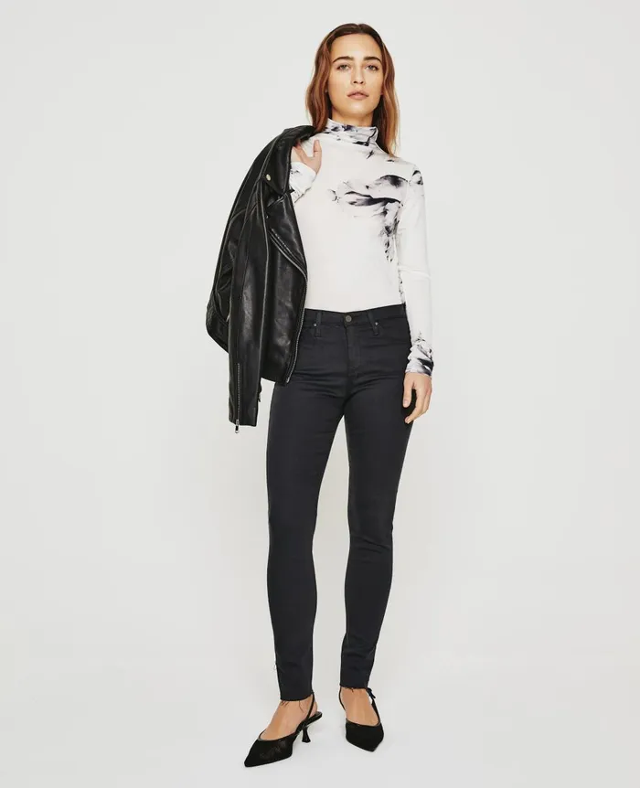 AG Jeans Chels Turtleneck Will Garden White Multi Women Tops and Shirts AG Jeans Chels Turtleneck Will Garden White Multi Women Tops and Shirts