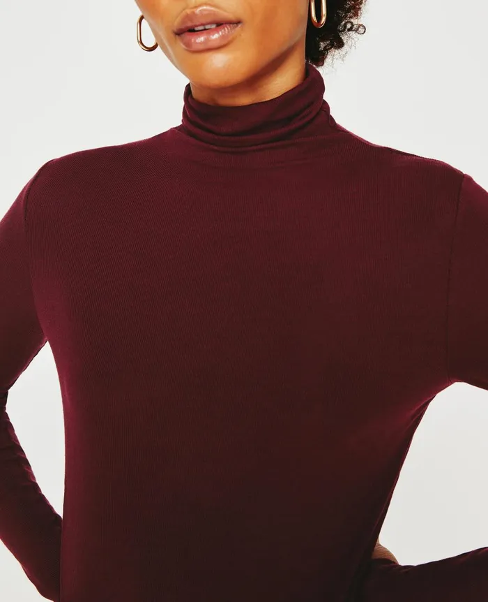 AG Jeans Chels Turtleneck Wine Bloom Women Tops and Shirts AG Jeans Chels Turtleneck Wine Bloom Women Tops and Shirts