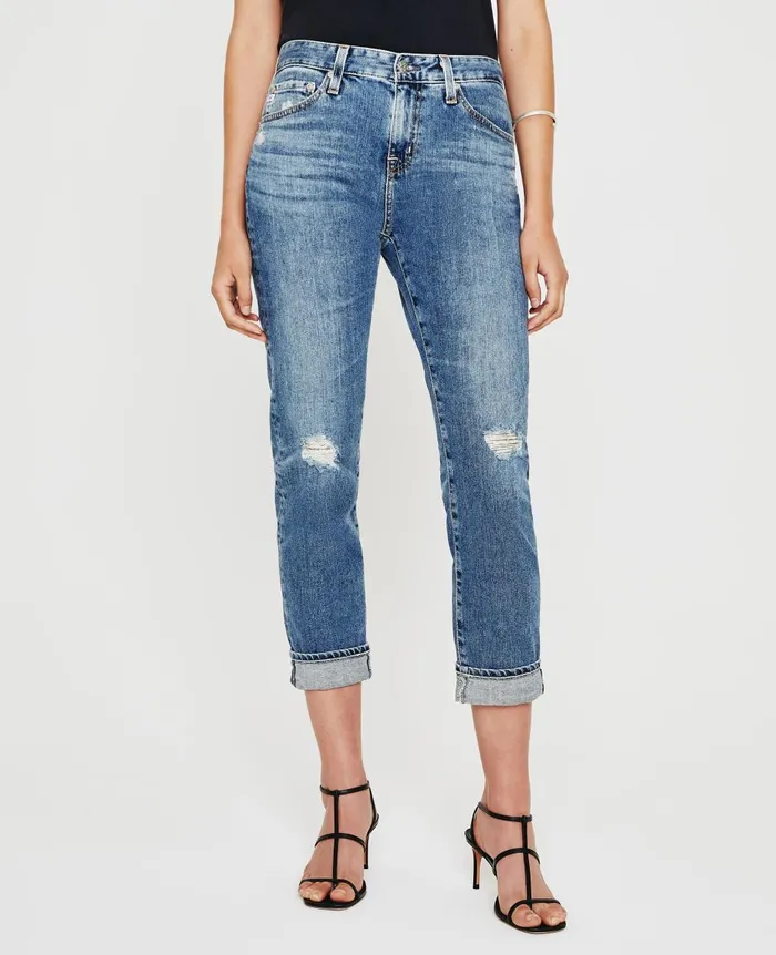 AG Jeans ExBoyfriend Slim 17 Years Waveview Destructed Women Denim AG Jeans ExBoyfriend Slim 17 Years Waveview Destructed Women Denim