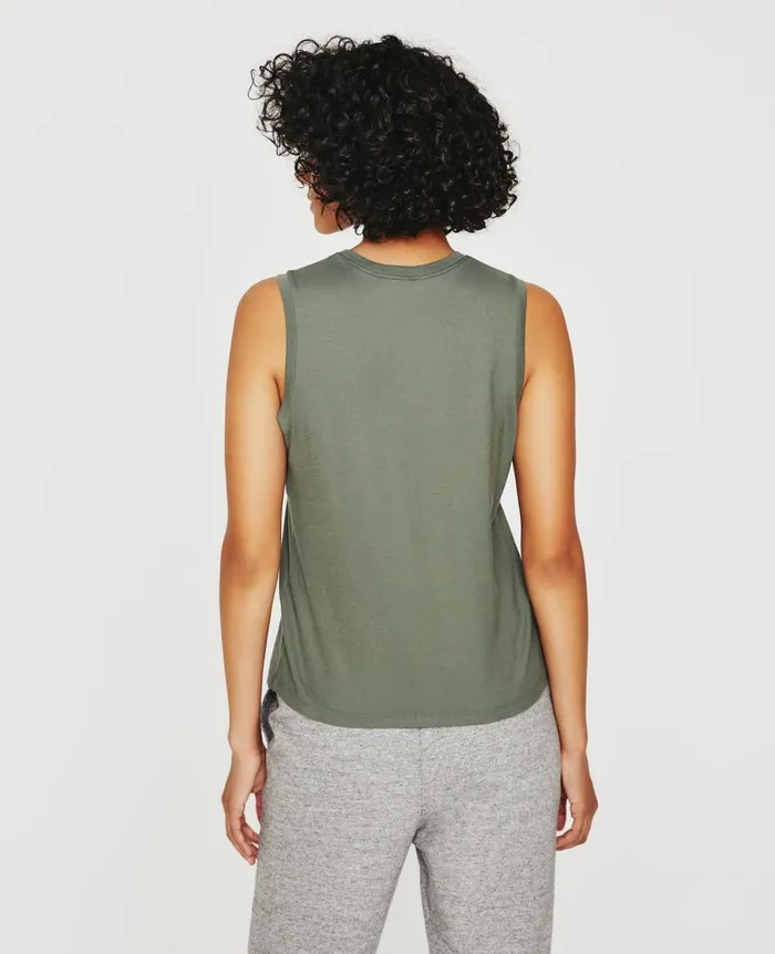 AG Jeans Jagger Muscle Tank Hunter Sage Women Tees and Tanks AG Jeans Jagger Muscle Tank Hunter Sage Women Tees and Tanks