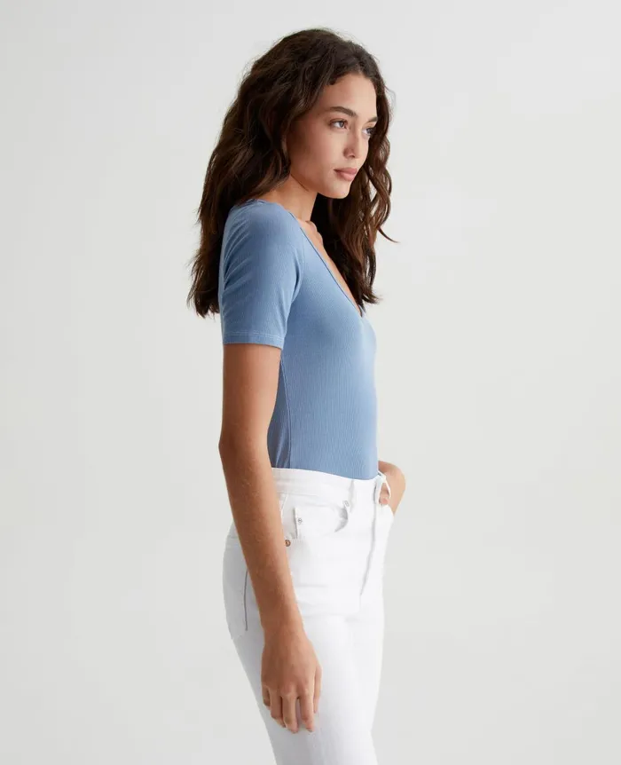 AG Jeans Jaxon Scoop Clear Skies Women Tops and Shirts AG Jeans Jaxon Scoop Clear Skies Women Tops and Shirts