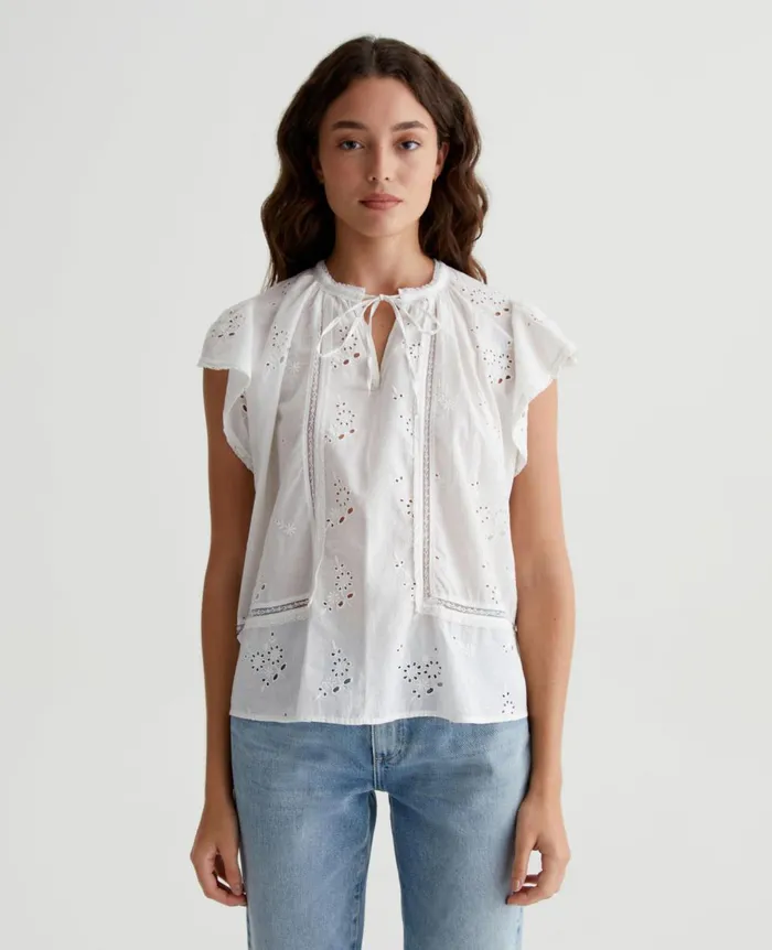 AG Jeans Khari Top True White Women Tops and Shirts