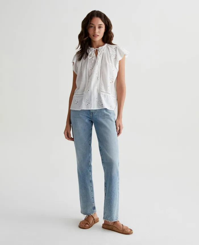 AG Jeans Khari Top True White Women Tops and Shirts AG Jeans Khari Top True White Women Tops and Shirts
