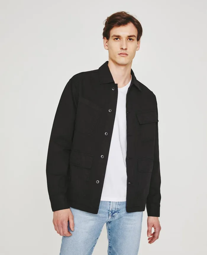AG Jeans Lance Fatigue Pure Black Men Jackets
