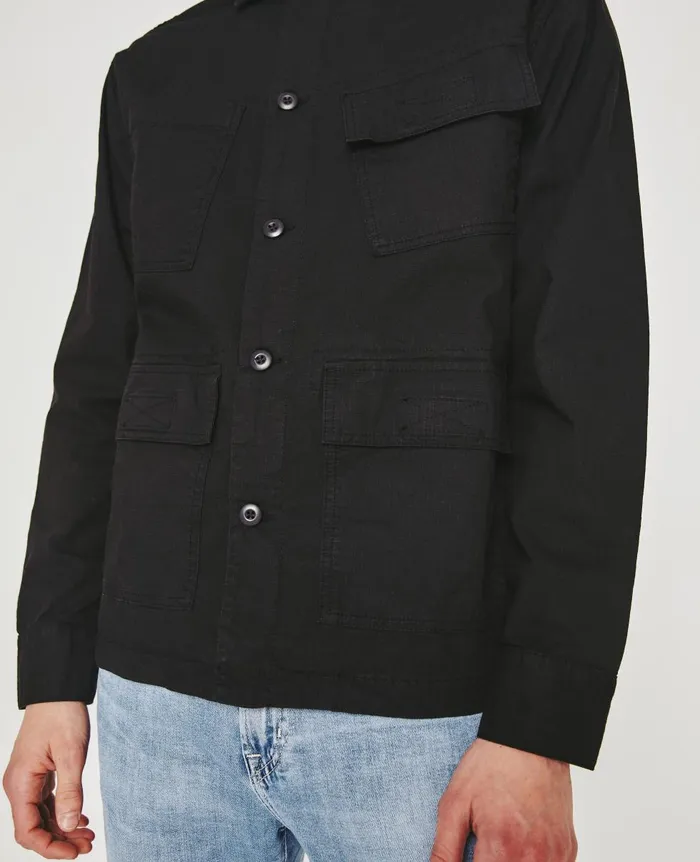 AG Jeans Lance Fatigue Pure Black Men Jackets AG Jeans Lance Fatigue Pure Black Men Jackets