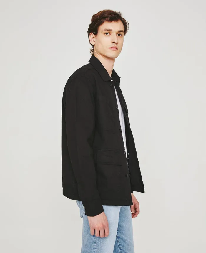 AG Jeans Lance Fatigue Pure Black Men Jackets AG Jeans Lance Fatigue Pure Black Men Jackets