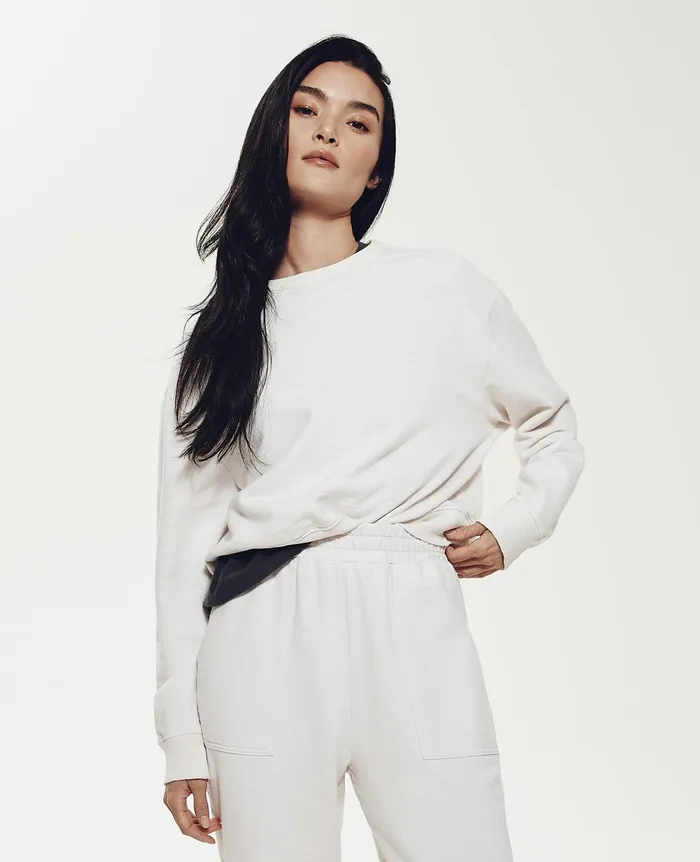 AG Jeans Nova Crew Ivory Dust Women Sweatshirts