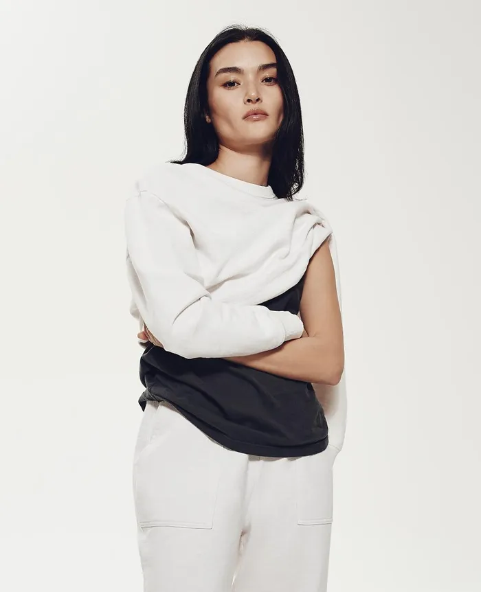 AG Jeans Nova Crew Ivory Dust Women Sweatshirts AG Jeans Nova Crew Ivory Dust Women Sweatshirts