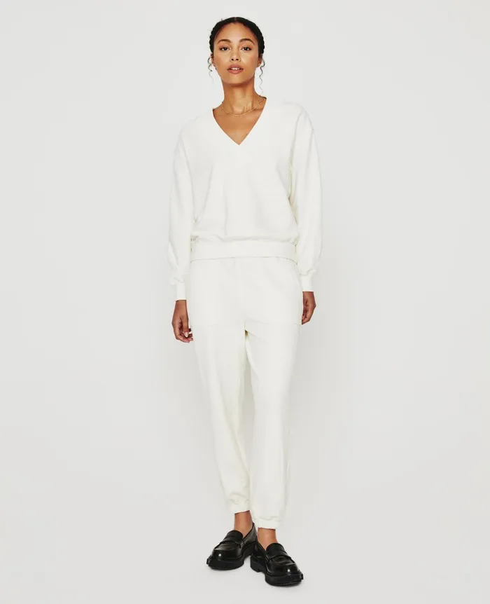 AG Jeans Nova Vee Ivory Dust Women Sweatshirts AG Jeans Nova Vee Ivory Dust Women Sweatshirts
